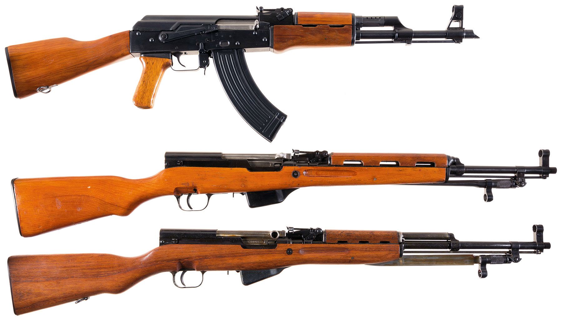 Three Semi-Automatic Longarms -A) Norinco Model 56S Rifle