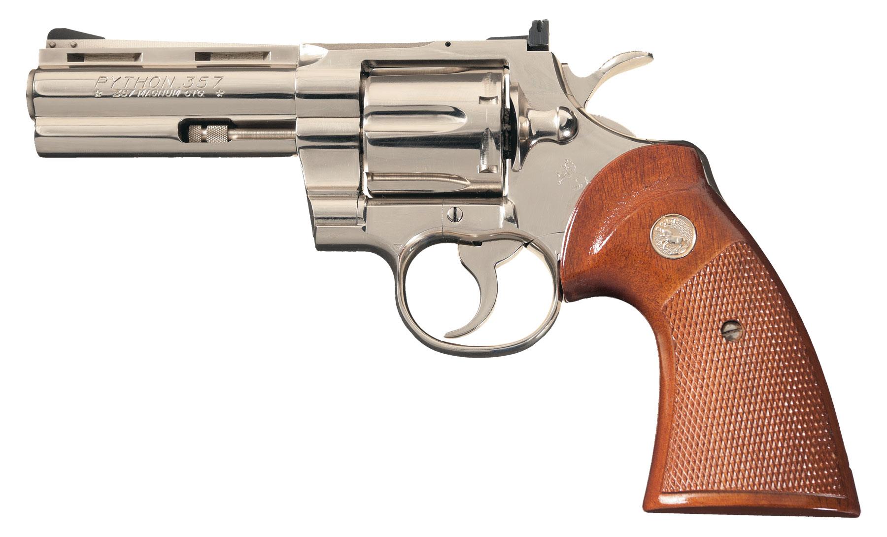 Nickel Plated Colt Python Double Action Revolver