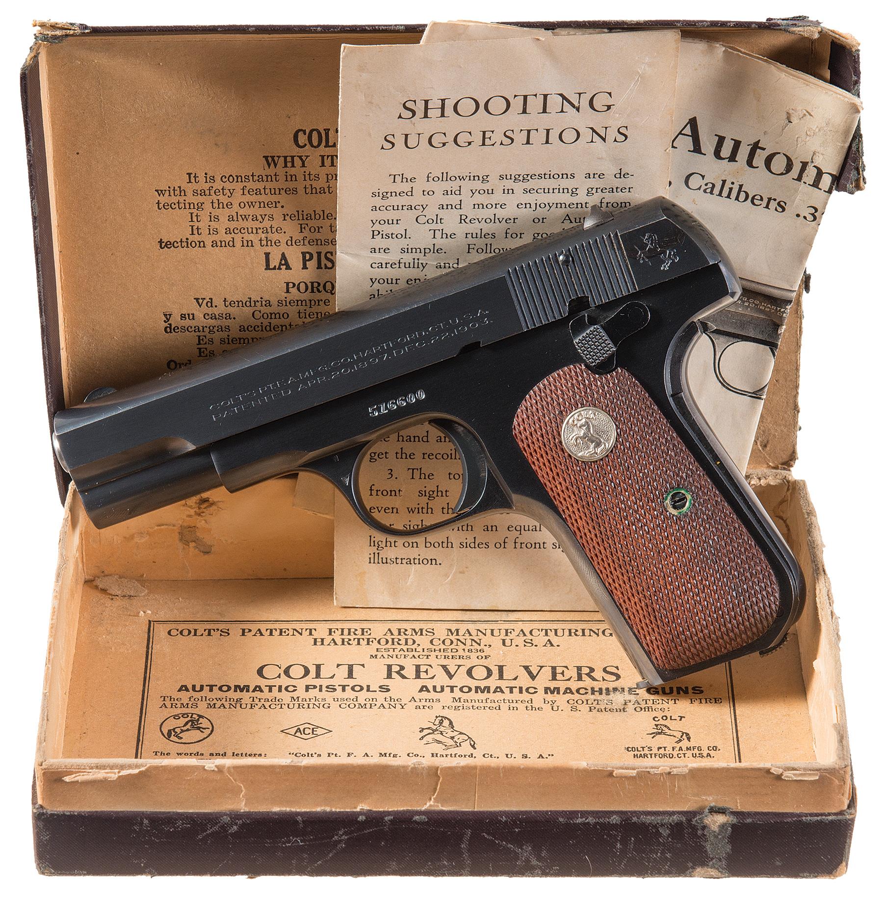 Colt 1903 Pocket Hammerless Pistol with Box