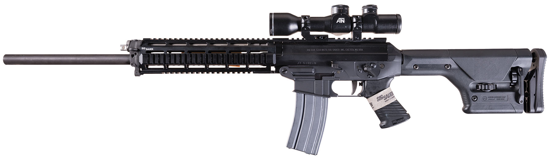 SIG Arms 556 DMR Semi-Automatic Rifle with Scope and Case