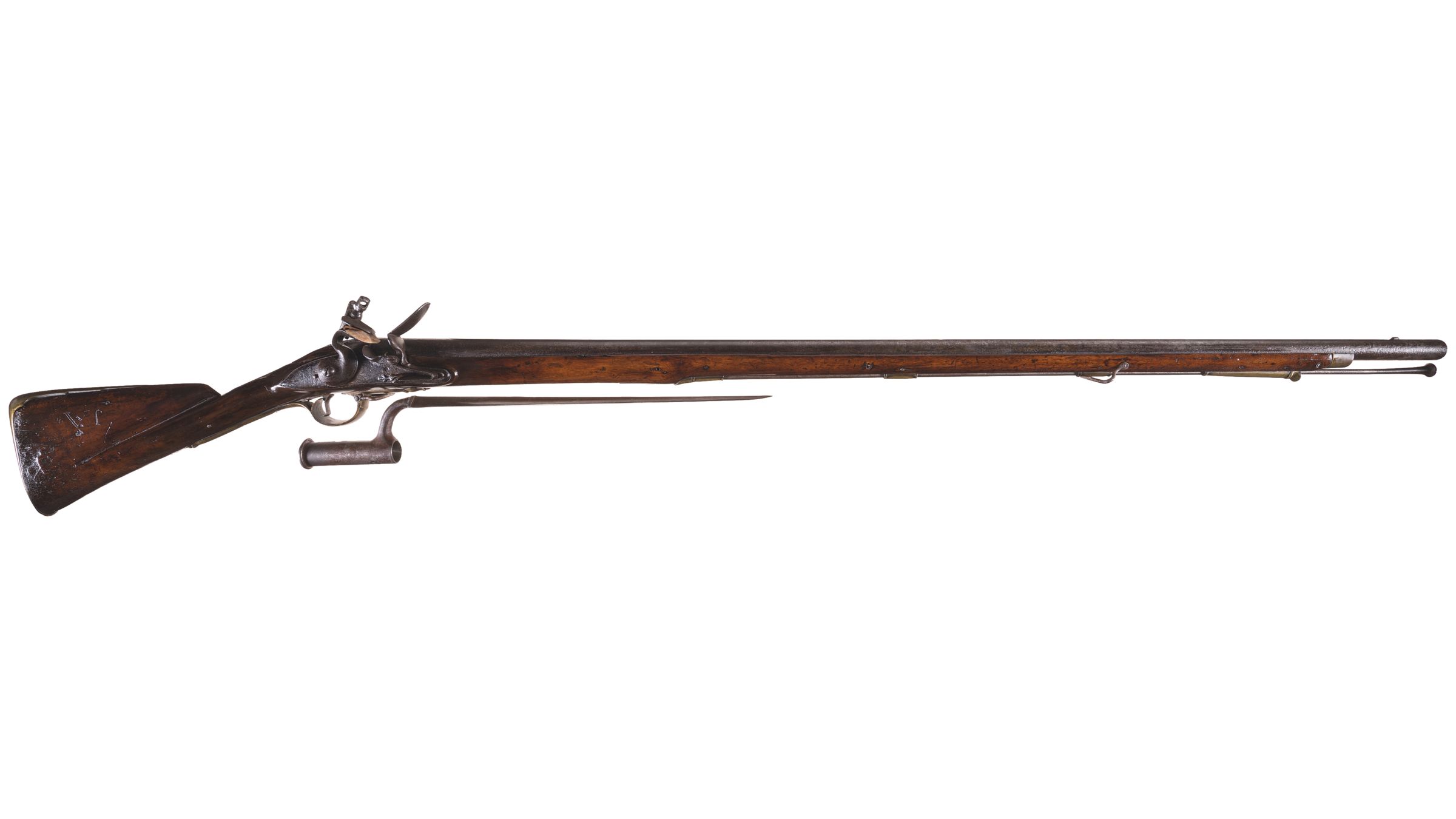 Long Land Pattern Brown Bess Flintlock Musket with Bayonet